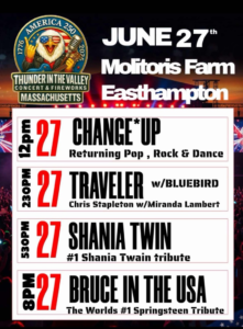 Thunder in the Valley Concert & Fireworks June 27, 2026